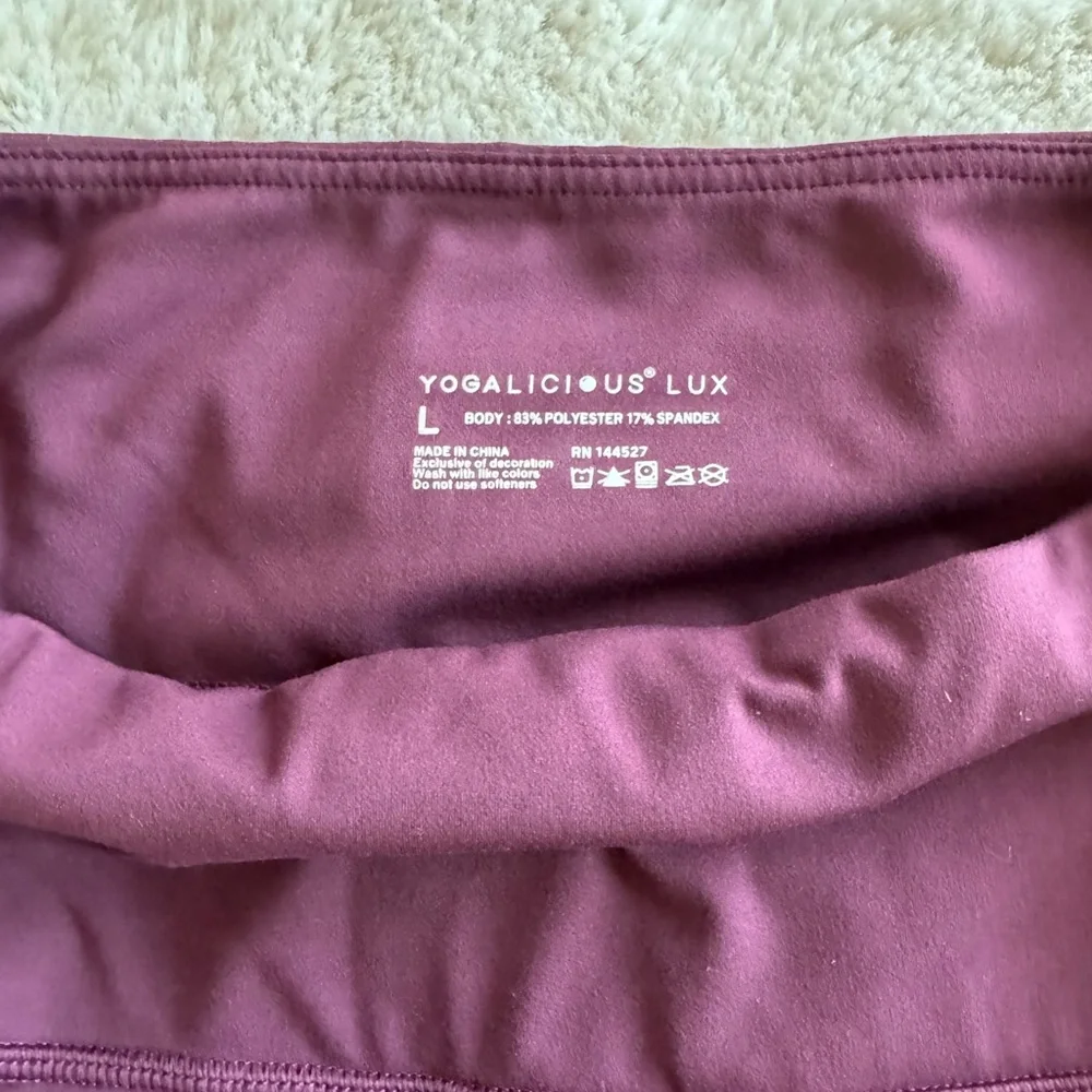 2 Pair of Yogalicious Womens Black and Purple Activewear Shorts - Picture 7 of 7